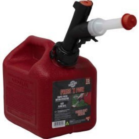 THE PLASTICS GROUP Garage BOSS Press 'N Pour 1 Gallon Gas Can, GB310 GB310